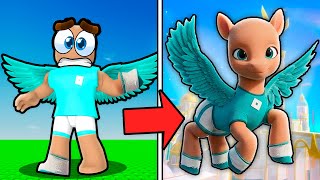 I became a PONY in Roblox My Little Pony RP... screenshot 1