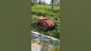 remote control crawler weed eater made by Vigorun Tech, Vigorun remote operated mowing machine