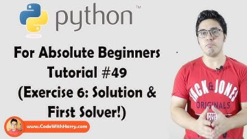 Exercise 6 Solution & First Solver | Python Tutorials For Absolute Beginners In Hindi #49
