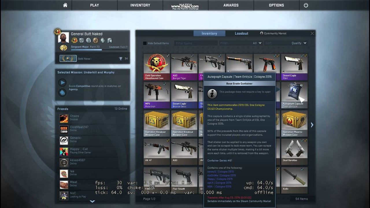 CS GO Team EnVyUs Cologne 2015 Autograph Sticker Capsule - YouTube