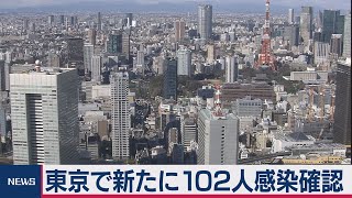 東京で新たに102人感染確認