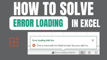 Error Loading Add-ins Excel and Office Tools