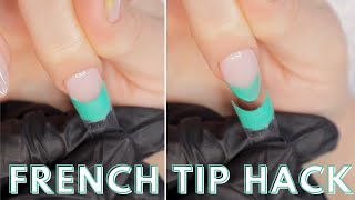 Easy French Tip Hack | Perfect Smileline Tutorial using TIPS and Gel Polish