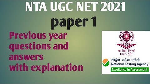 NTA. UGC NET 2021 PAPER 1 #PREVIOUS YEAR QUESTIONS AND ANSWERS WITH EXPLANATION#ALL SHIFT