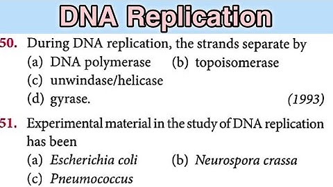 DNA Replication MCQ - Molecular basis of inheritence mcq