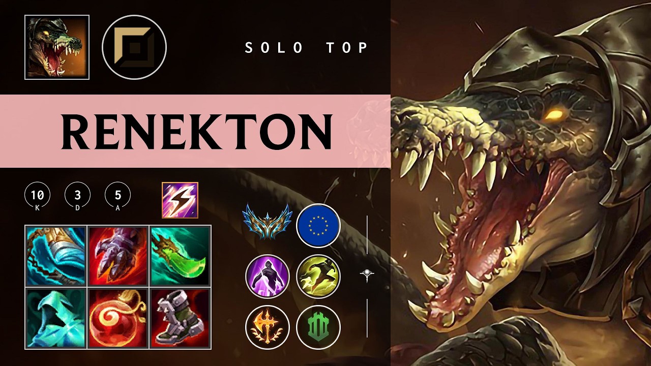Renekton Top vs Aatrox - EUW Challenger Patch 26.04