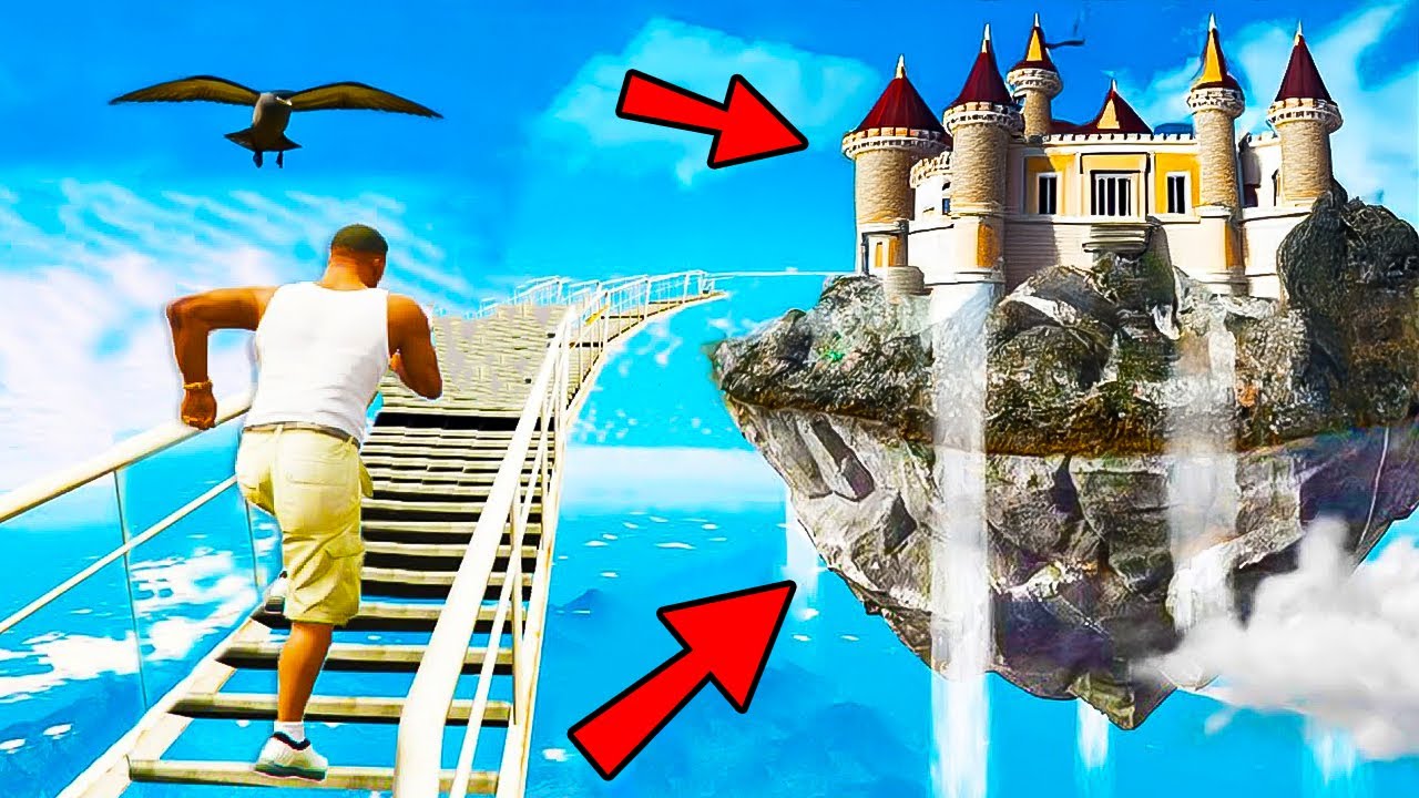 BÜYÜK GİZEM! FRANKLIN GÖKYÜZÜ MERDİVENİNİ BULDU - GTA 5 MODS
