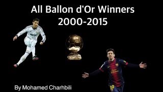 All Ballon d'Or Winners 2000-2015