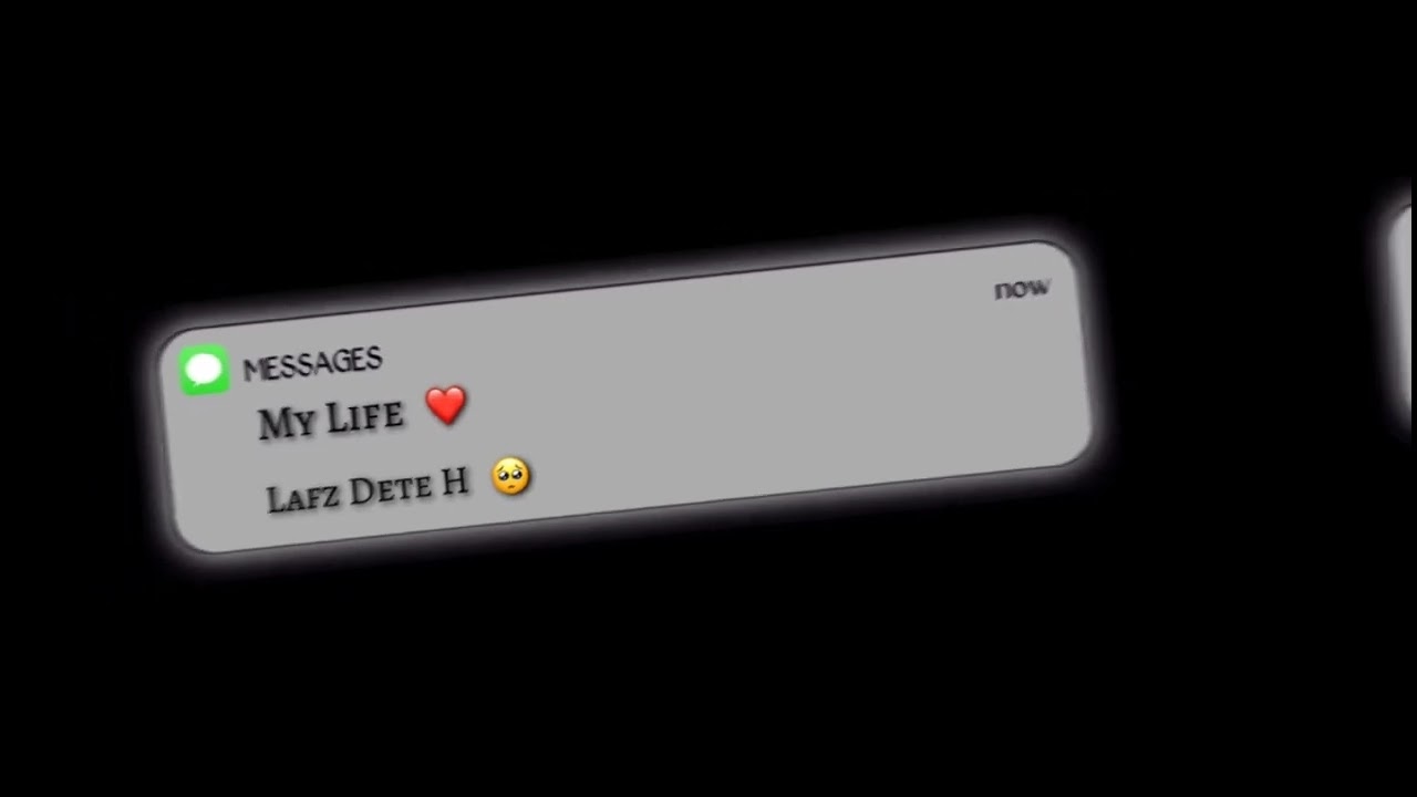 Teri Yaadon Mein Likhe Jo Sad Song iMovie Black Screen Text Message Status !