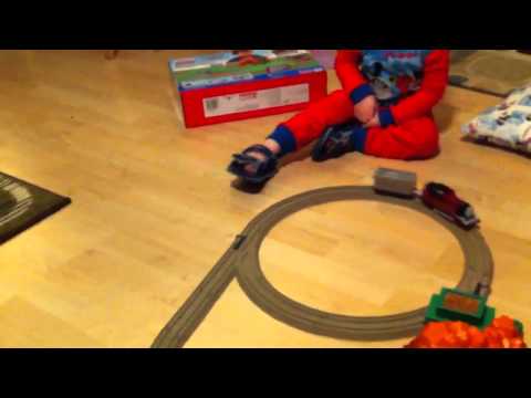 Richard playing with trains