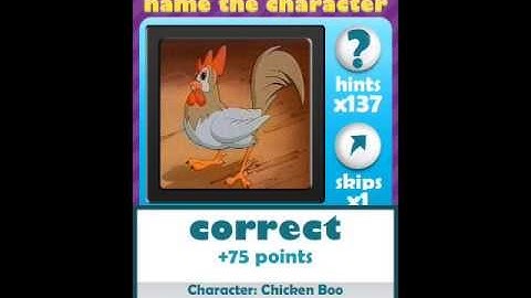 Quiz Craze Characters (QC Character) Answers - Main Game: Level Twenty Five