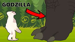 Godzilla Vs George With Actual Size