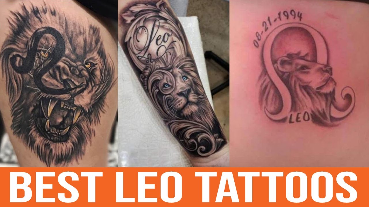 Zodiac Lion Tattoos Voorkoms Leo Zodiac Sign Horoscope Waterproof Men