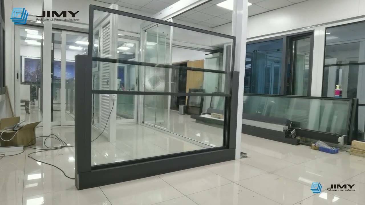 Retractable glass balustrade systerm JIMYGLASS