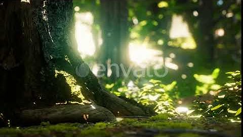 Sunlight Rays Pour Through Leaves in a Rainforest | Motion Graphics - Envato elements
