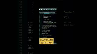 DRAW CLOCK⏰ BY PYTHON TURTLE 🐢PROGRAM# Youtubeshots #coding #py