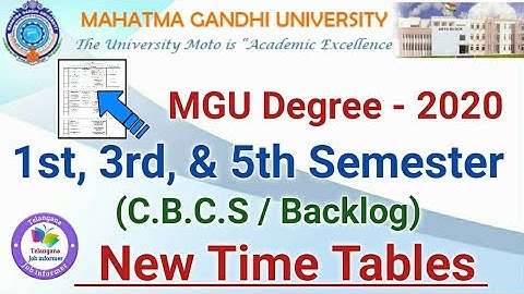 MGU Degree 1st, 3rd & 5th Semester Backlog Exam New Time Tables Nov/2020 || MGU Degree Time Tables