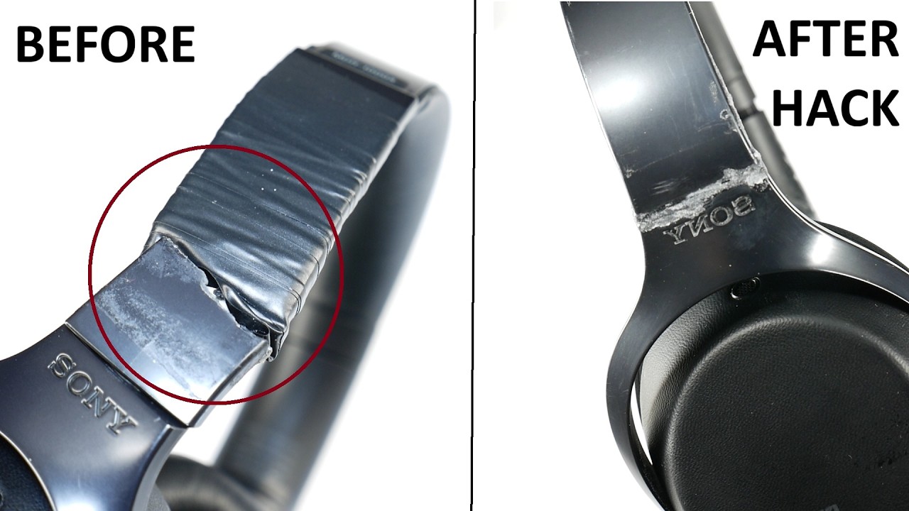 How to Glue Broken Sony Headphones [Soda HACK] - YouTube