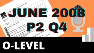 O-Level Math D 4024/M/J/2008 P2 Question 4 - Similarity Question (Angles, Similarity, Area Ratio)
