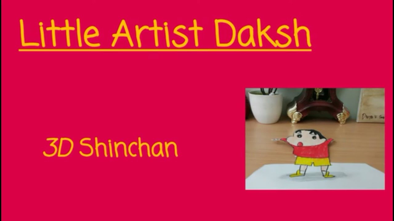 Download How to draw 3D Shinchan | Little Artist Daksh