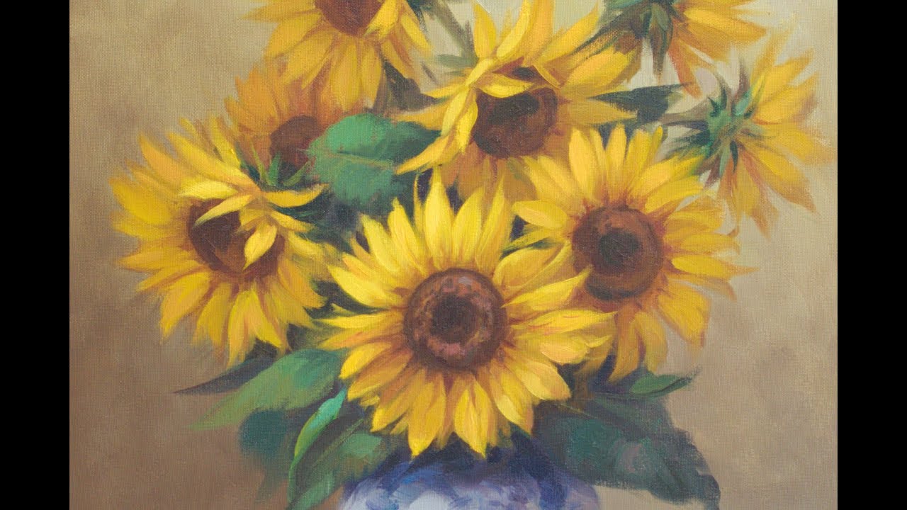 Painting sunflowers ,Pintando girassóis por Douglas Okada