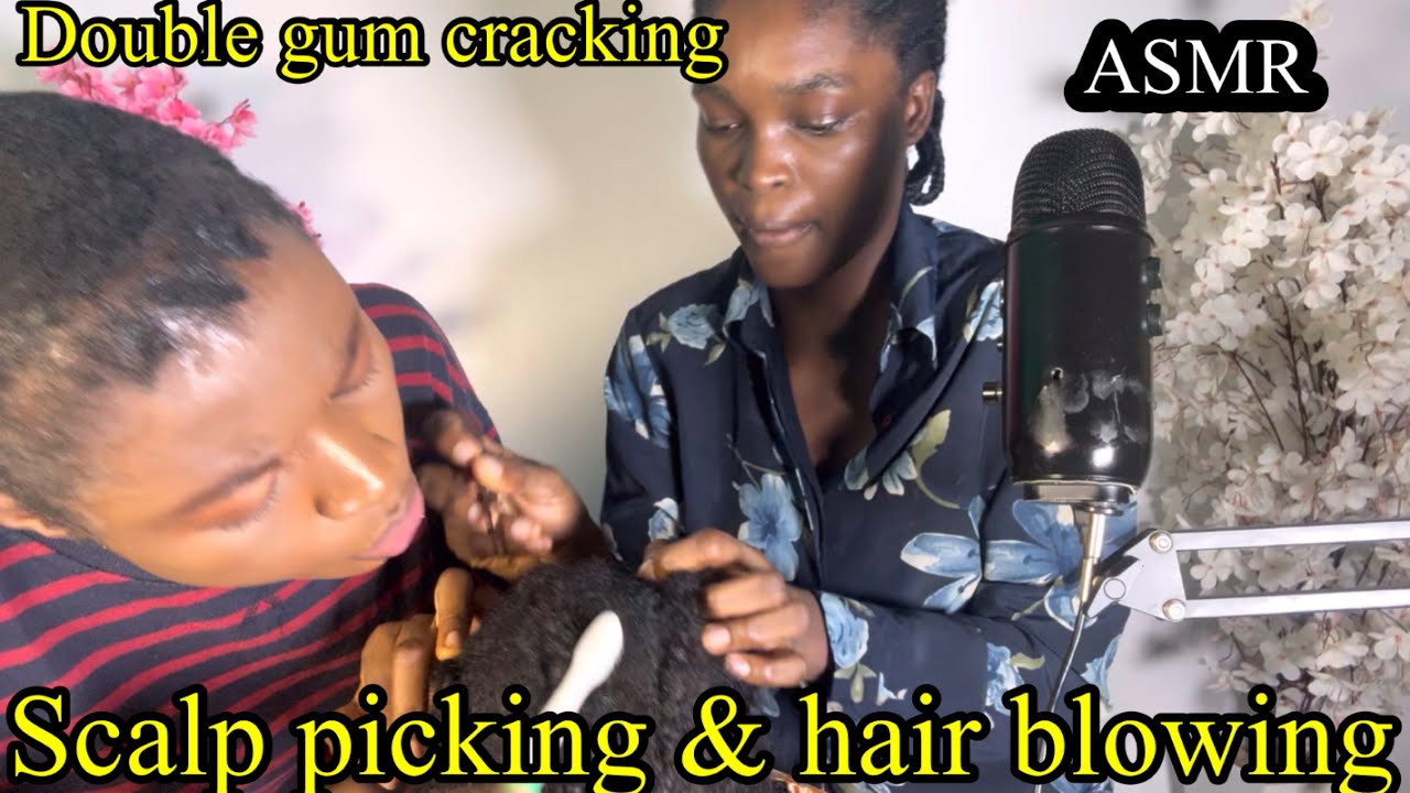 ASMR ✨Intense hair picking and scalp blowing, hair dusting and aggressive massage to make you sleep