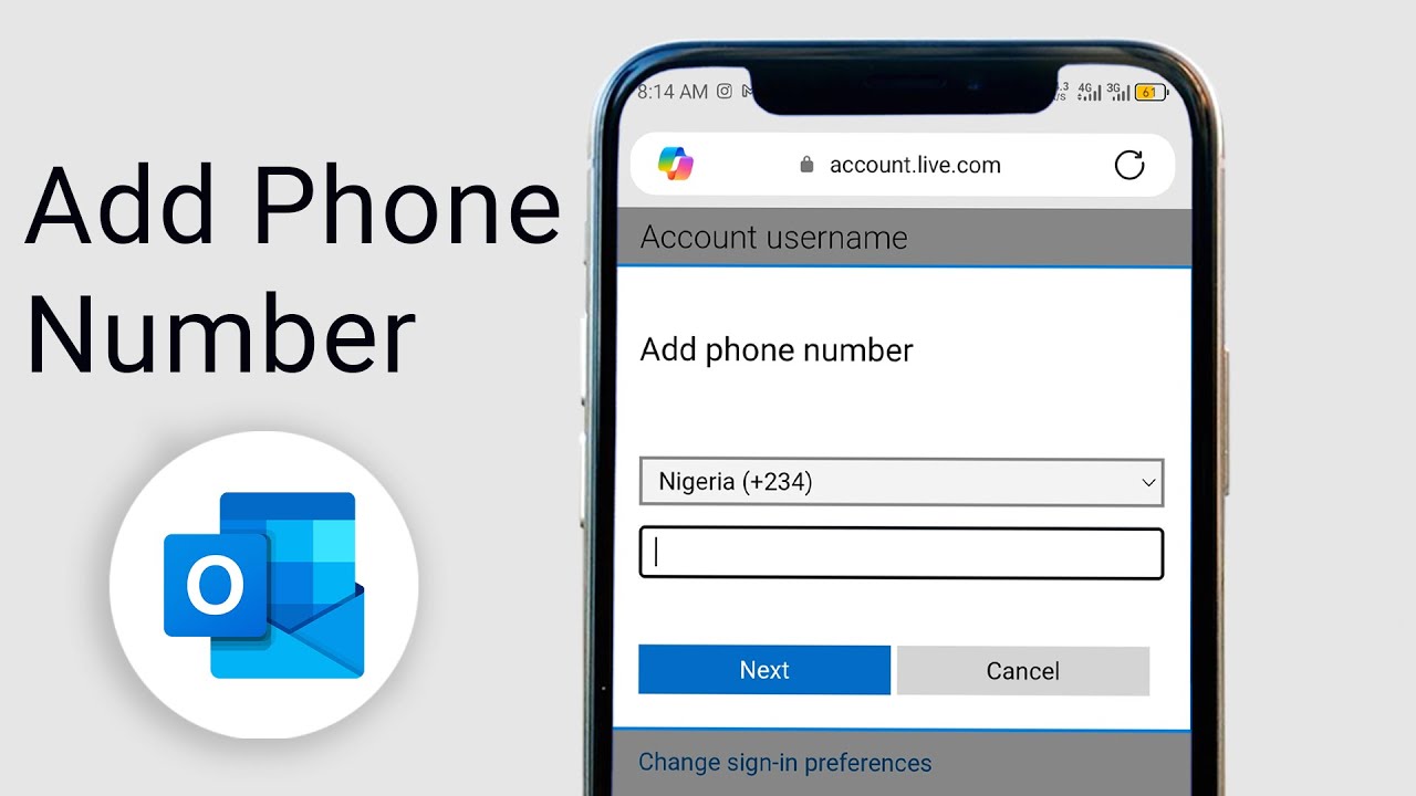 Как добавить номер телефона в Outlook Mail на мобильном устройстве