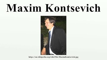 Maxim Kontsevich
