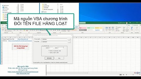 Lập trình VBA Phần mềm đổi tên file hàng loạt trong folder (Mã nguồn)