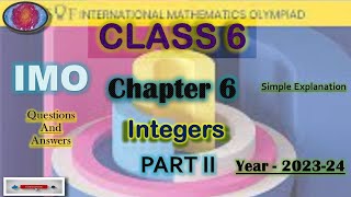 STD-6th#Math olympiad#Chapter6#Part II#2023-24#Integers#2023-24#SOF#IMO#Olympiad#MTG#2023# Q&A