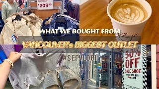 溫哥華最大outlet超過30間商店全場50%off⚡| 超推薦Richmond咖啡☕ | Sep Vlog 1