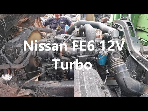 Nissan UD CPB15 Series FE6 7.0-liter 12V Turbocharged Diesel Engine Test Start