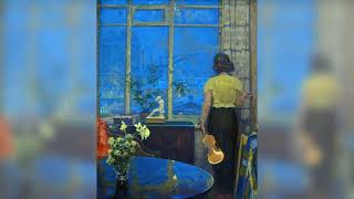 Poem for Solo Piano - Rodion Shchedrin
Performed by Ruslan Bayazitov.
I - Sostenuto assai (𝅘𝅥 = 63): 0:00
Shchedrins Poem for Solo Piano was composed in 1954, while he was a student at the Moscow Conservatory. The poem, as a musical genre or character piece, is commonly associated with Alexander Scriabin. In Shchedrins Poem, this link is very palpable in terms of melody, as well as in the character and mystic atmosphere. There are also allusions to impressionism, such as unresolved dissonances, parallel intervals of thirds, fourths and sixths, as well as triads with added seconds. The harmonies and textures are reminiscent of both Messian and Rachmaninoff, and, as in most of Shchedrins compositions, the national element is also prevalent.
The piece starts with a C major chord in piano in the lower register, followed by a cantabile motive doubled at the octave. Immediately after the first C major chord, parallel voice leading occurs, evocative of Debussy. After the first C major chord there is a direct transition to the sixth scale degree. The chords in the left hand move in contrary motion. However, an F major seventh chord in the last beat of the second measure breaks this pattern and leads us back to a variation of the first motive. A passing appoggiatura on the F-sharp of the F major 7 chord, to which it gives a dissonant flavor. The piece uses multi-meter. It starts in 7/4 and it has small transitions to 5/4 and an episode in 3/4, beginning in measure 9 through measure 14, then returns to 7/4. The note values remain simple, with the predominance of quarter and eighth notes. Only in measure 9 to 14 do the note values change, in this case varying between sixteenth and eighth notes.
The entire piece is constructed upon the base of the motive appearing in the first four measures. The form of the piece is A-B-A. Section A, from measure 1 to 8, consists basically of the presentation of the initial theme and the repetition of it. However, in measure 7 and 8, although rhythmically similar to measures 3 to 4, the harmonic structure is altered. Section B starts in measure 9. This is a very short section of 6 bars, which could actually be considered a transition, but the thematic material is different. In measure 15 he returns to section A. The piece then maintains the same thematic material to the end, but the composer uses different combinations of chords to present the same material, sometimes minor chords, and sometimes major ones. At the end there is a prolongation of the appoggiatura that was present throughout the piece, this time the desired effect fading to a pianissimo ending. The appoggiatura figures prominently throughout Poem. Each new phrase begins after the repetitive motif which first appears in beat 7, measure 1. This figure consists of a passing appoggiatura on the pitches F-sharp to E. This important unifying motif occurs 13 times throughout Poem and plays an important part in the structure and performance of the piece.
Picture: Blue Twillight (1960) by Russian painter Alexander Samokhvalov.
Source: https://tinyurl.com/284bj234
To check the score, thanks to @GNGianopoulos https://tinyurl.com/23azduva Poem for Solo Piano - Rodion Shchedrin