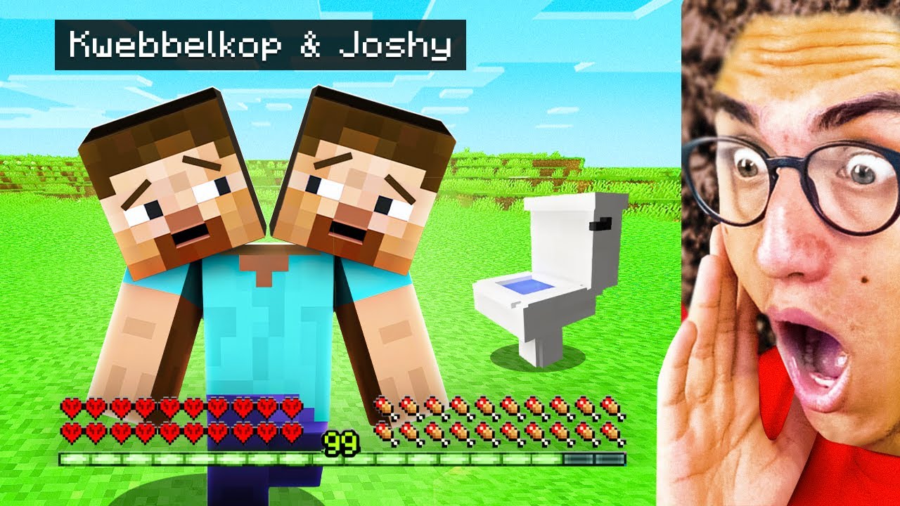 SURVIVING While GLUED TOGETHER in Minecraft!