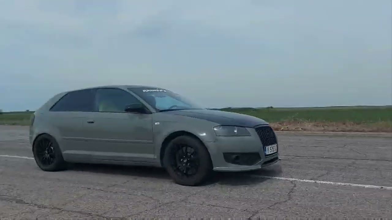 Audi A3 R32 Turbo DSG DQ500 - 1/4 mile test.