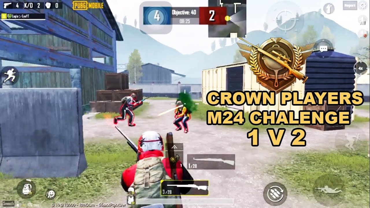 1 v 2 M24 Only TDM Match | Against Crown Players in PUBG Mobile | Eagle ...