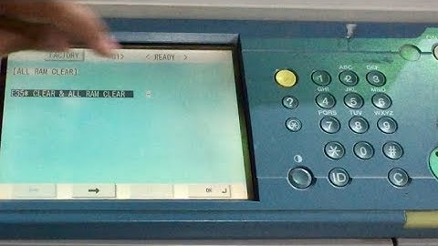 how to clear ALL RAM using factory settings in CANON iR 3300, iR3035, iR4570 Xerox machine