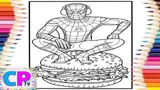 Spiderman Actually Likes Burgers/Spiderman on IPad Pro/Elektronomia - Nostalgia/@coloringpagestv