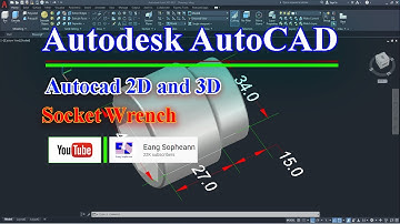AutoCAD 3D, socket wrench, how to drawing socket wrench