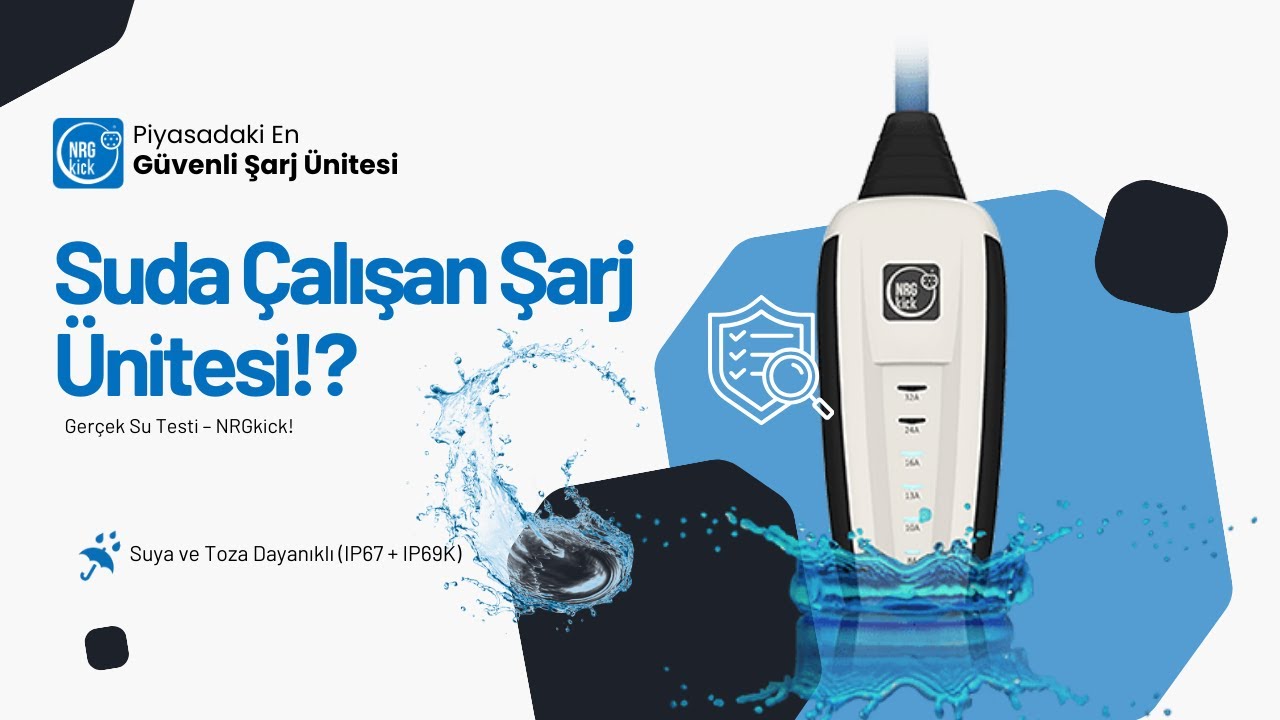 NRGkick Şarj Cihazı Su Testi! Gerçekten Suya Dayanıklı mı? Suyun İçinde Çalışan Şarj Cihazı(wallbox)