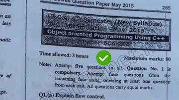 2015 Mdu BCA 4th Sem C++ Question Paper