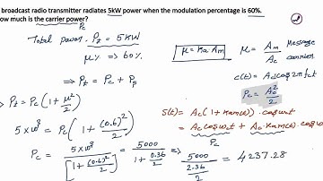 Amplitude Modulation solved problems | Example problems on amplitude modulation