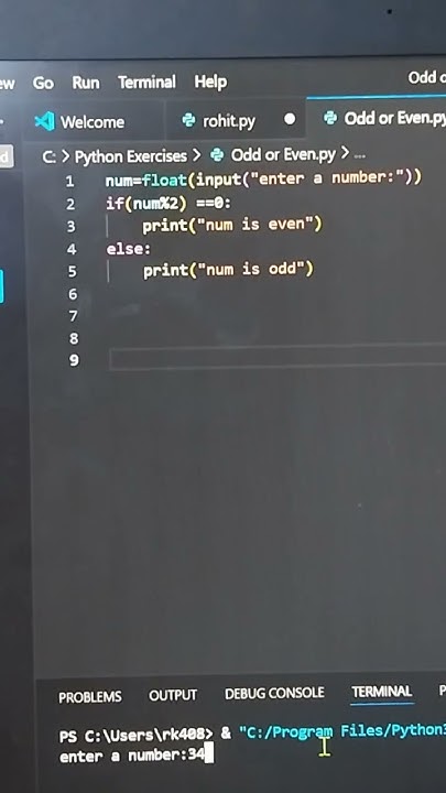 How to check any number is odd or even in python #python #learnpython ...