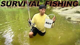 Survival Fishing Challenge!! (No Lures/Bait) Creek Edition