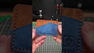 ASMR leathercraft: Making The Nook, a minimalist wallet PDF, satisfying DIY wallet build