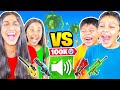 GUESS The GUN SOUNDS For 100k VBUCKS w/ MY LITTLE BROTHER & COUSINS! (Fortnite Challenge)