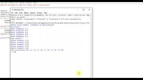Python Program to map Two Lists into a Dictionary