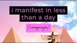 i manifest anything i want in less than a day (self concept rampage)