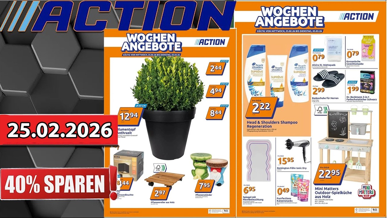 ACTION PROSPEKT ab 25.02.2026 🛍️ Neue Angebote & Mega Schnäppchen der Woche!