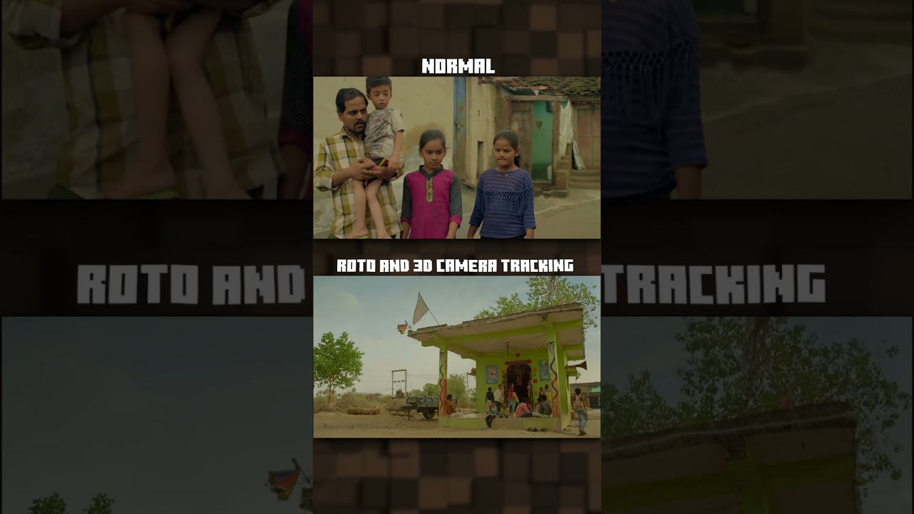 VFX Breakdown – Panchayat Scene Replaced a wall element using 3D tracking + rotoscoping | Yashnfx